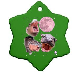 Moo Deng The Famous Baby Bouncy Pig Cute Baby Hippo Ceramic Star Ornament