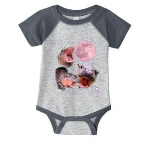 Moo Deng The Famous Baby Bouncy Pig Cute Baby Hippo Infant Baby Jersey Bodysuit