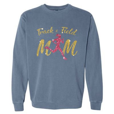 Mother's Day Track & Field Mom Marathon Running Wo Garment-Dyed Sweatshirt