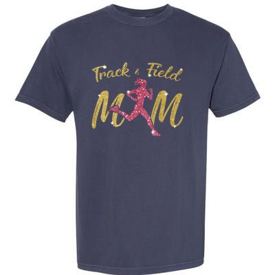 Mother's Day Track & Field Mom Marathon Running Wo Garment-Dyed Heavyweight T-Shirt