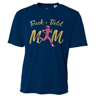 Mother's Day Track & Field Mom Marathon Running Wo Cooling Performance Crew T-Shirt