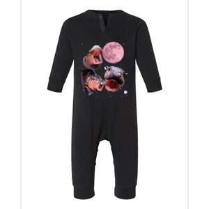 Moo Deng The Famous Baby Bouncy Pig Cute Baby Hippo Infant Fleece One Piece