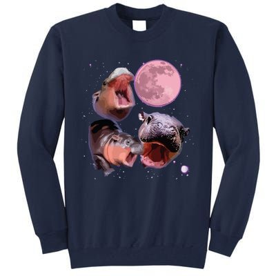 Moo Deng The Famous Baby Bouncy Pig Cute Baby Hippo Tall Sweatshirt