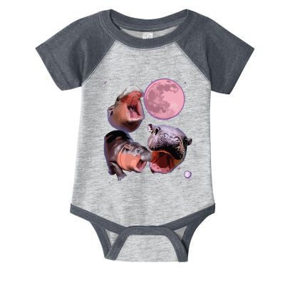 Moo Deng The Famous Baby Bouncy Pig Cute Baby Hippo Infant Baby Jersey Bodysuit