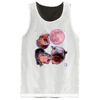 Moo Deng The Famous Baby Bouncy Pig Cute Baby Hippo Mesh Reversible Basketball Jersey Tank