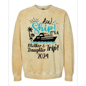 Mother Daughter Trip 2024 Cruise Vacation Mom Matching Colorblast Crewneck Sweatshirt