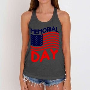 Memorial Day T Women's Knotted Racerback Tank