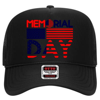 Memorial Day T High Crown Mesh Back Trucker Hat