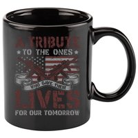 Memorial Day Tribute Graphic 11oz C Handle Ceramic Mug