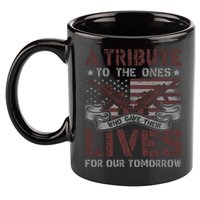 Memorial Day Tribute Graphic 11oz C Handle Ceramic Mug