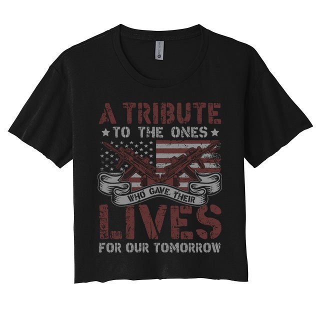 Memorial Day Tribute Graphic Crop Top