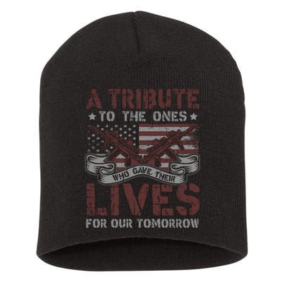 Memorial Day Tribute Graphic Short Acrylic Beanie