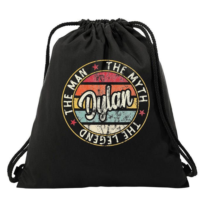 Mens Dylan The Man The Myth The Legend First Name Dylan Drawstring Bag