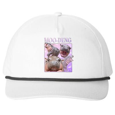 Moo Deng The Famous Baby Pigmy Hippo Moodeng Snapback Five-Panel Rope Hat