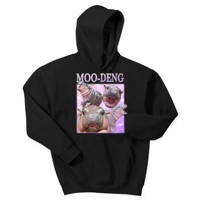 Moo Deng The Famous Baby Pigmy Hippo Moodeng Kids Hoodie