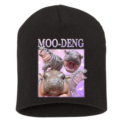 Moo Deng The Famous Baby Pigmy Hippo Moodeng Short Acrylic Beanie