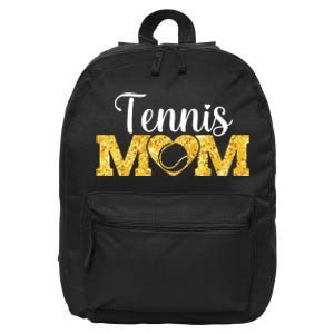 Mothers Day Tennis Mom Funny Sport Tennis Lover 16 in Basic Backpack