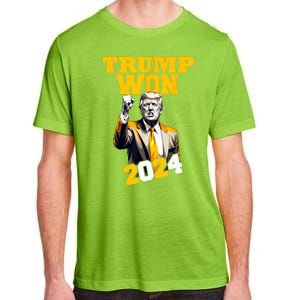 Man Donald Trump Won 2024 Election Inauguration Gift Adult ChromaSoft Performance T-Shirt