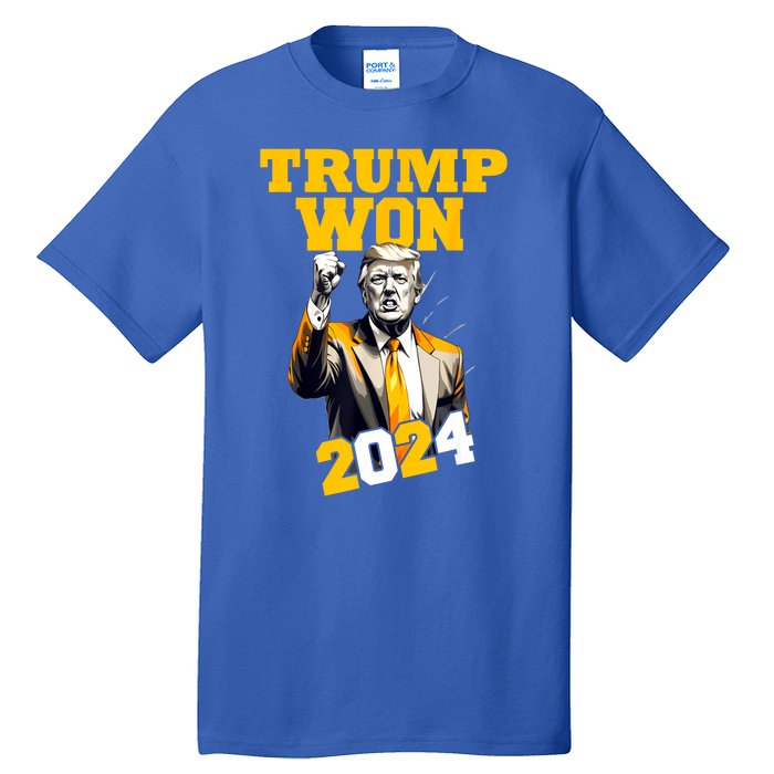 Man Donald Trump Won 2024 Election Inauguration Gift Tall T-Shirt