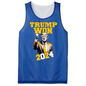 Man Donald Trump Won 2024 Election Inauguration Gift Mesh Reversible Basketball Jersey Tank