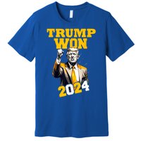 Man Donald Trump Won 2024 Election Inauguration Gift Premium T-Shirt