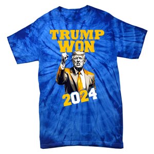 Man Donald Trump Won 2024 Election Inauguration Gift Tie-Dye T-Shirt