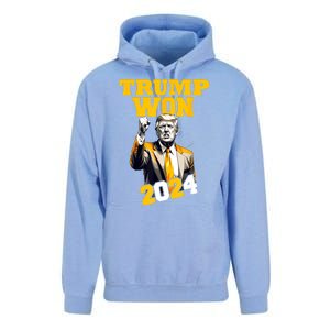 Man Donald Trump Won 2024 Election Inauguration Gift Unisex Surf Hoodie