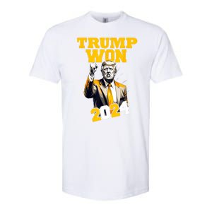 Man Donald Trump Won 2024 Election Inauguration Gift Softstyle CVC T-Shirt