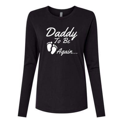 Mens Daddy To Be, Again... Soon To Be Dad Womens Cotton Relaxed Long Sleeve T-Shirt