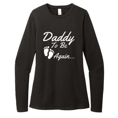 Mens Daddy To Be, Again... Soon To Be Dad Womens CVC Long Sleeve Shirt