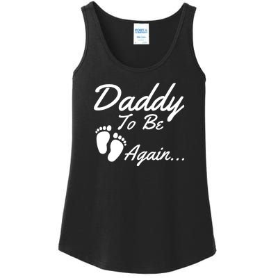 Mens Daddy To Be, Again... Soon To Be Dad Ladies Essential Tank