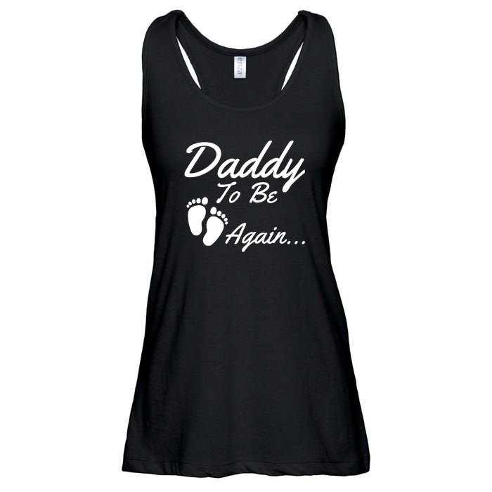 Mens Daddy To Be, Again... Soon To Be Dad Ladies Essential Flowy Tank