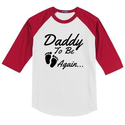 Mens Daddy To Be, Again... Soon To Be Dad Kids Colorblock Raglan Jersey