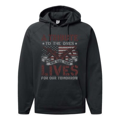 Memorial Day Tribute Graphic Performance Fleece Hoodie