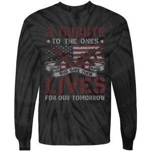 Memorial Day Tribute Graphic Tie-Dye Long Sleeve Shirt