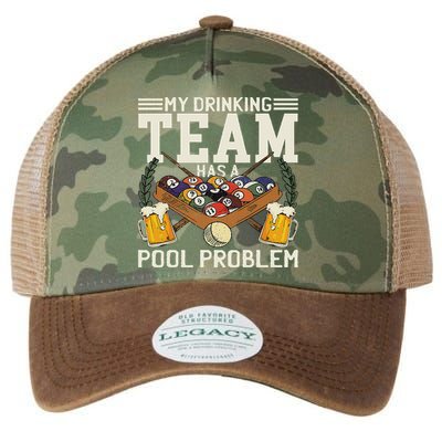My Drinking Team Has A Pool Problem Billiard Players Themed Legacy Tie Dye Trucker Hat