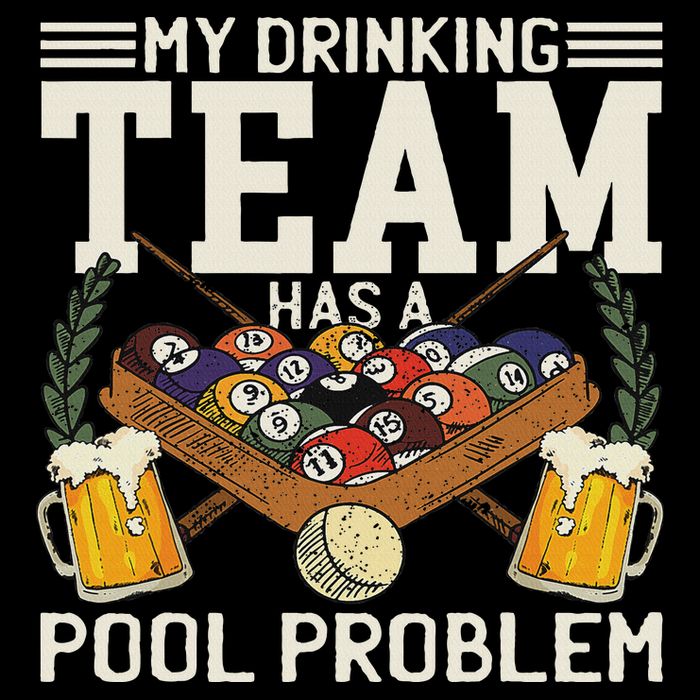 My Drinking Team Has A Pool Problem Billiard Players Themed Sustainable Bucket Hat