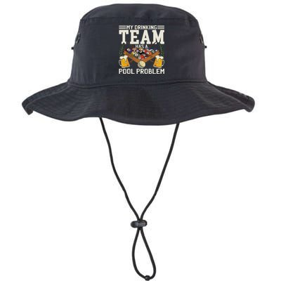 My Drinking Team Has A Pool Problem Billiard Players Themed Bucket Hat