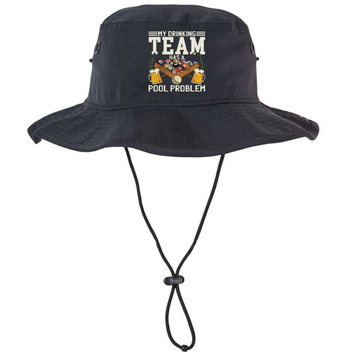 My Drinking Team Has A Pool Problem Billiard Players Themed Bucket Hat