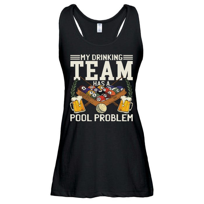 My Drinking Team Has A Pool Problem Billiard Players Themed Ladies Essential Flowy Tank