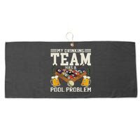My Drinking Team Has A Pool Problem Billiard Players Themed Large Microfiber Waffle Golf Towel