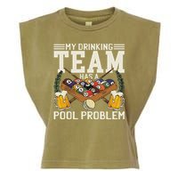 My Drinking Team Has A Pool Problem Billiard Players Themed Garment-Dyed Women's Muscle Tee