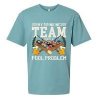 My Drinking Team Has A Pool Problem Billiard Players Themed Sueded Cloud Jersey T-Shirt