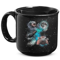 Moo Deng Three Moo Deng Moon Funny Hippo Universe Galaxy 15oz Campfire Ceramic Mug