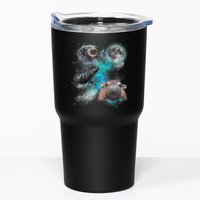 Moo Deng Three Moo Deng Moon Funny Hippo Universe Galaxy Tumbler