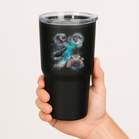 Moo Deng Three Moo Deng Moon Funny Hippo Universe Galaxy Tumbler