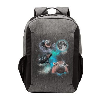 Moo Deng Three Moo Deng Moon Funny Hippo Universe Galaxy Vector Backpack