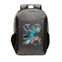 Moo Deng Three Moo Deng Moon Funny Hippo Universe Galaxy Vector Backpack