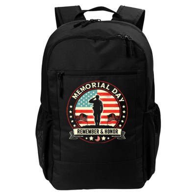 Memorial Day Usa Flag Remember Honor Patriot Daily Commute Backpack