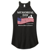 Memorial Day Usa Flag Remember Honor Patriot Women's Perfect Tri Rocker Tank